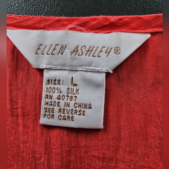 Vintage - Silk Ellen Ashley Sheer Shell/Tank - NWOT- Size L - Picture 5 of 5